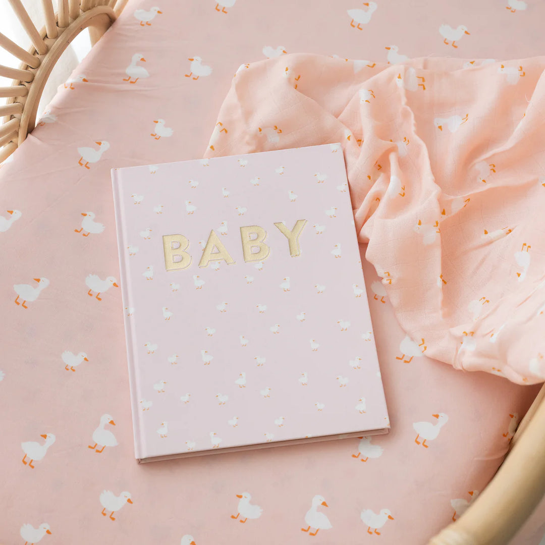 Fox & Fallow Baby Record Book - Pink Ducks