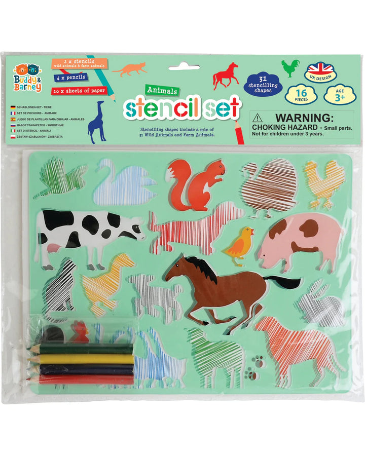Stencil & Pencil Double Pack - Animals