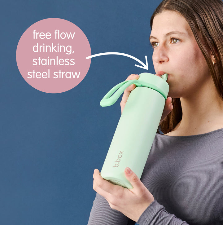 b.box Insulated Flip Top Drink Bottle 690ml -  Pink Paradise