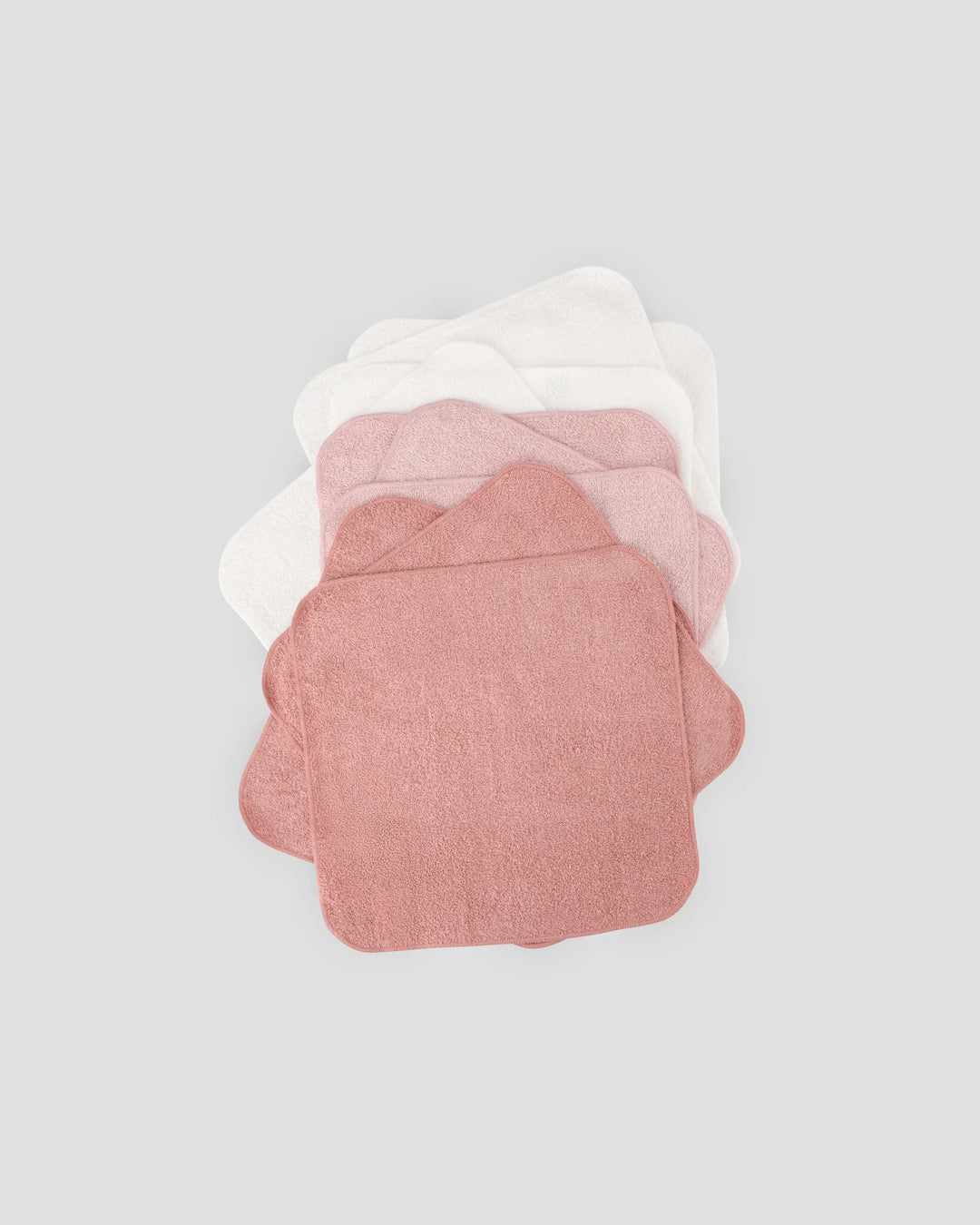 Little Bamboo Baby Toweling Washer 10 Pack - Dusty Rose