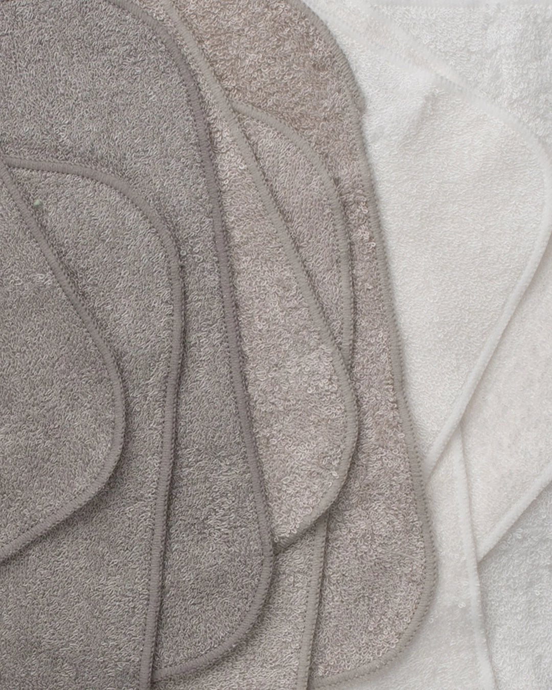 Little Bamboo Baby Toweling Washer 10 Pack - Stone Grey