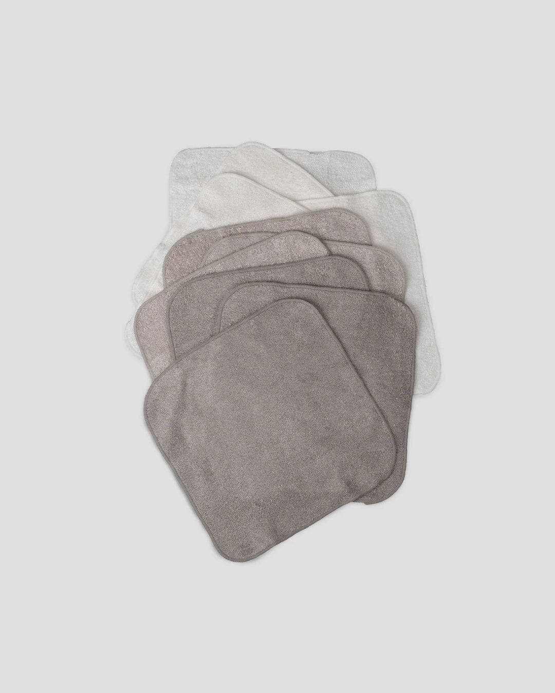 Little Bamboo Baby Toweling Washer 10 Pack - Stone Grey