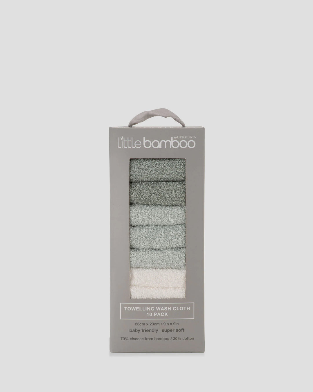 Little Bamboo Baby Toweling Washer 10 Pack - Turtle Bay