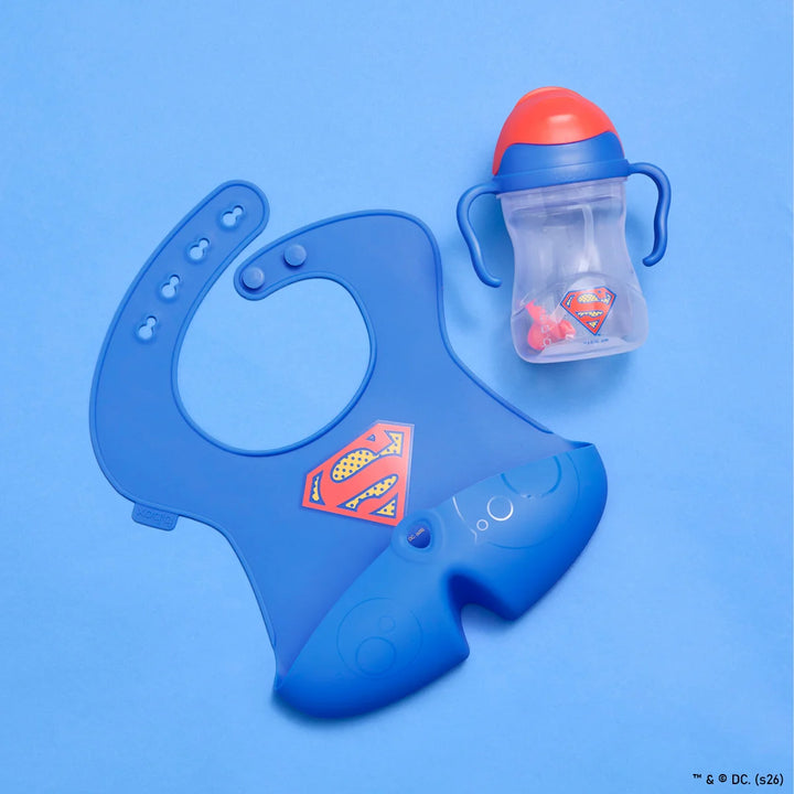 bbox Adjustable Silicone Feeding Bib - Superman