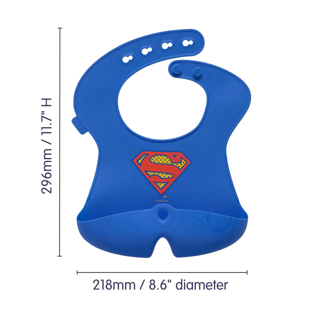 bbox Adjustable Silicone Feeding Bib - Superman
