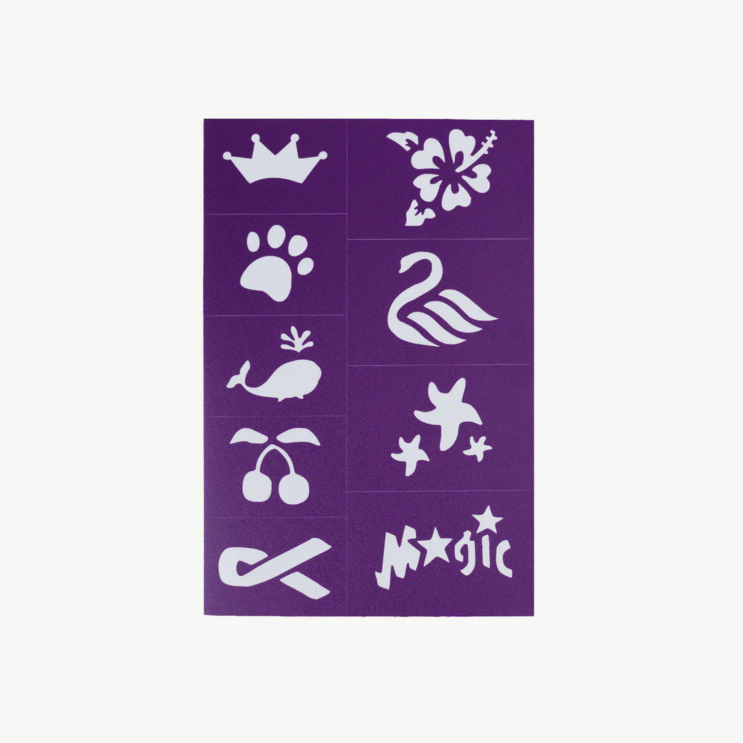 Oh Flossy Reusable Adhesive Face Paint & Makeup Stencils
