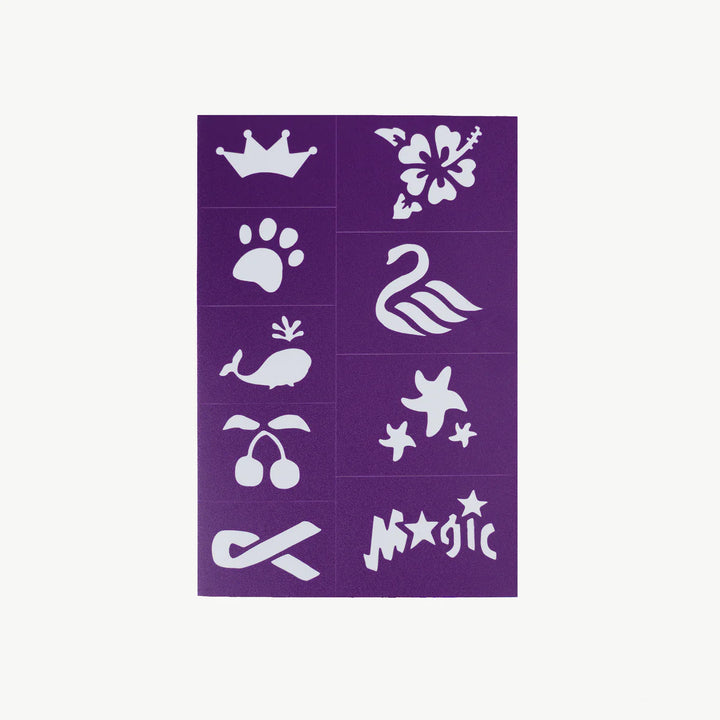 Oh Flossy Reusable Adhesive Face Paint & Makeup Stencils