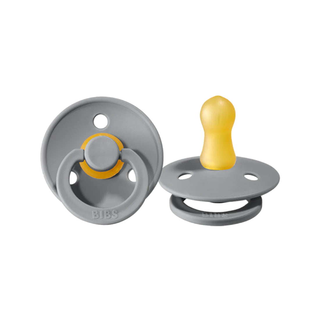 BIBS Round Colour Latex Dummies Twin Pack Size 2 (6-18 Months)