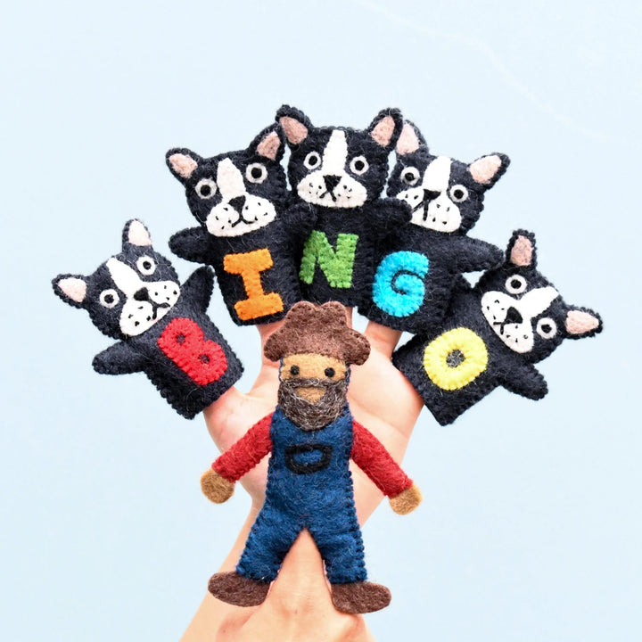 BINGO & Farmer Felt Finger Puppet Set