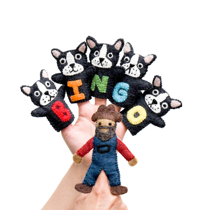BINGO & Farmer Felt Finger Puppet Set