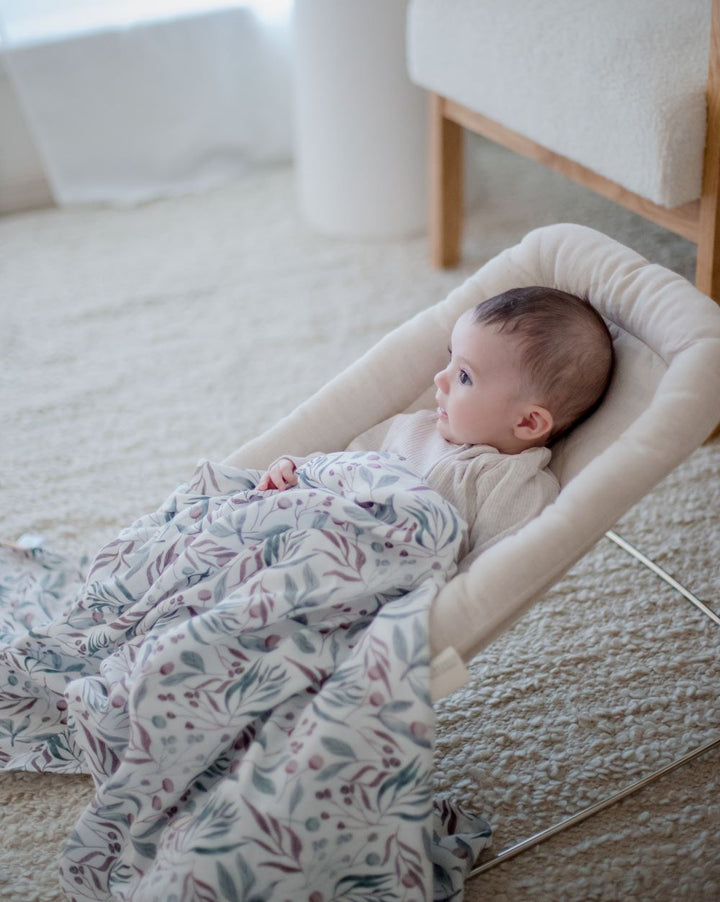Bambella Bamboo Cotton Muslin Swaddle Wrap - Botanical