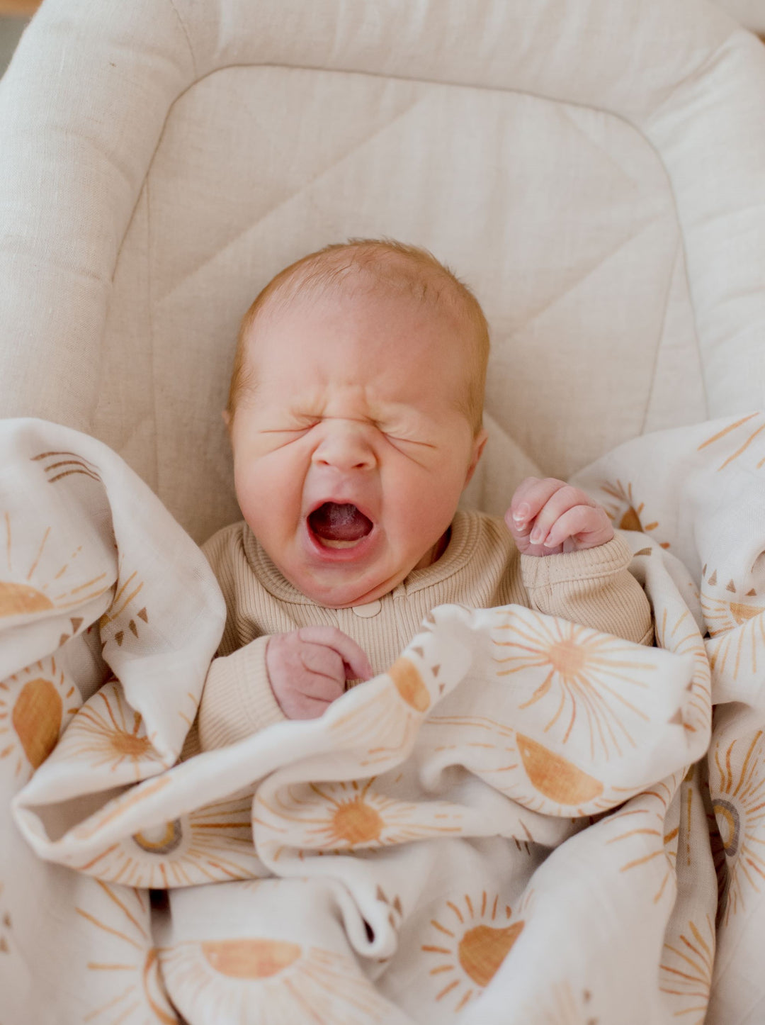 Bambella Bamboo Cotton Muslin Swaddle Wrap - Bohemian Sunshine