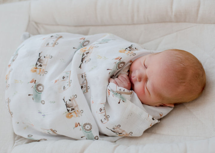Bambella Bamboo Cotton Muslin Swaddle Wrap - Oakwood Farm