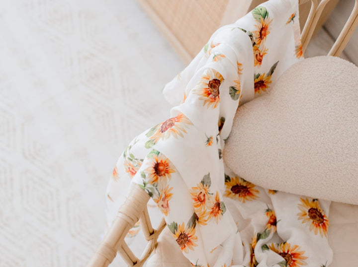 Bambella Bamboo Cotton Muslin Swaddle Wrap - Sunny Days