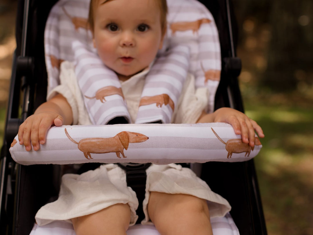 Bambella Designs Pram Bar Cover | Dachshund Days