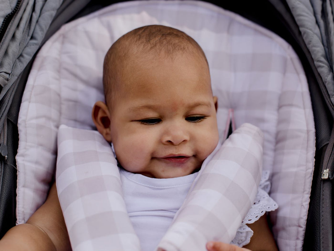 Bambella Designs Universal Pram Liner | Blush Gingham