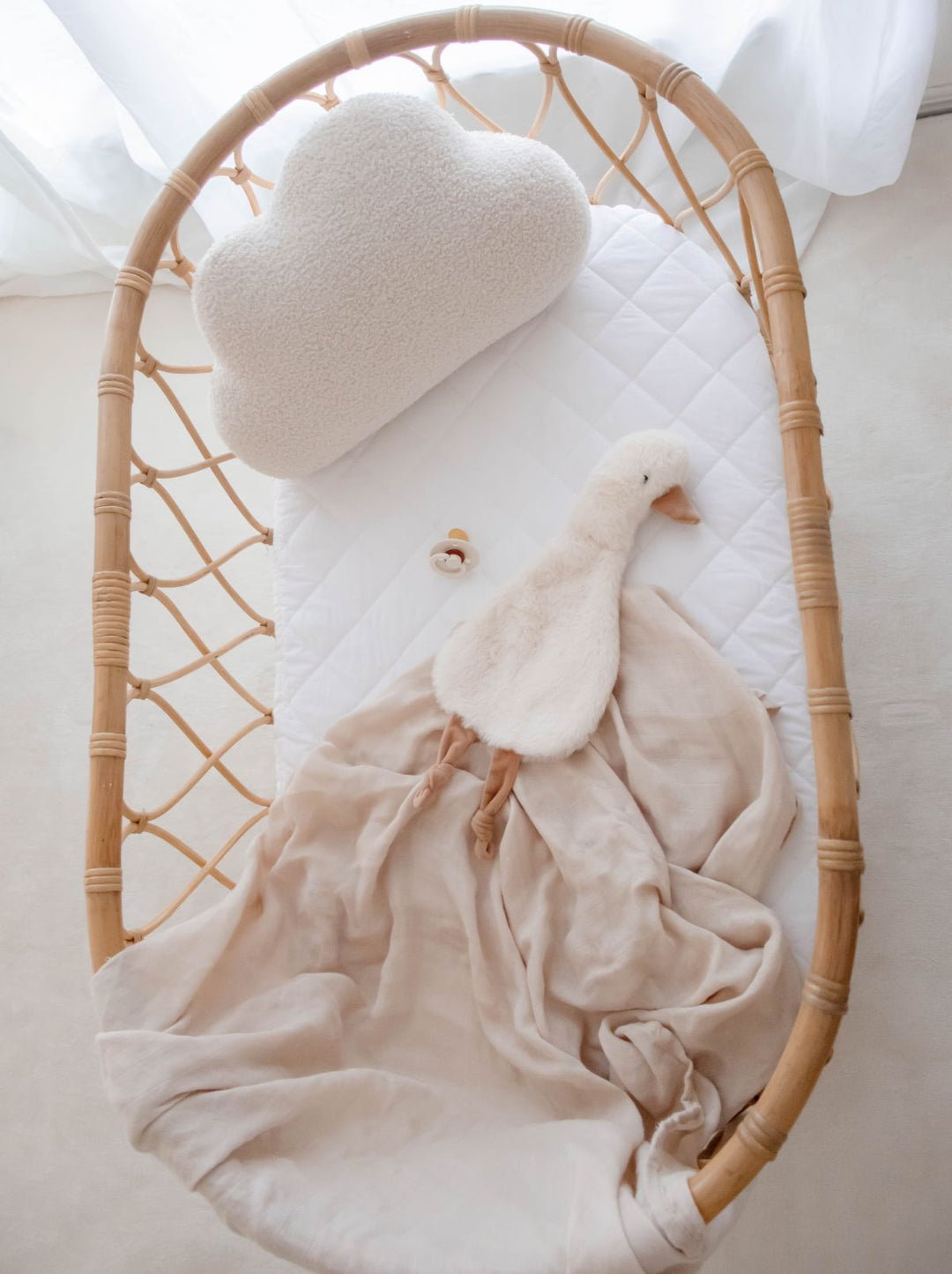 Bambella Waterproof Bassinet Sheet | Ivory