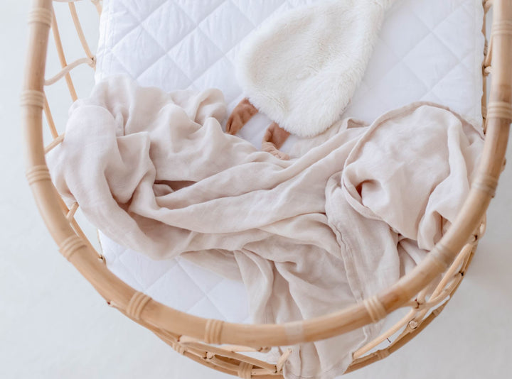 Bambella Waterproof Bassinet Sheet | Ivory