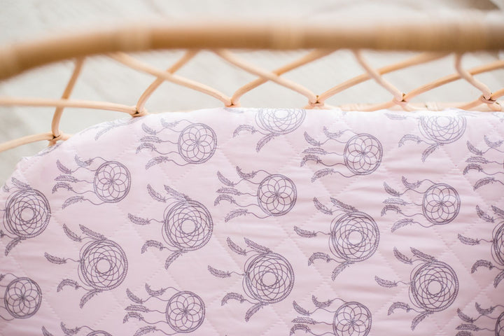 Bambella Waterproof Bassinet Sheet | Pink Dreamcatchers
