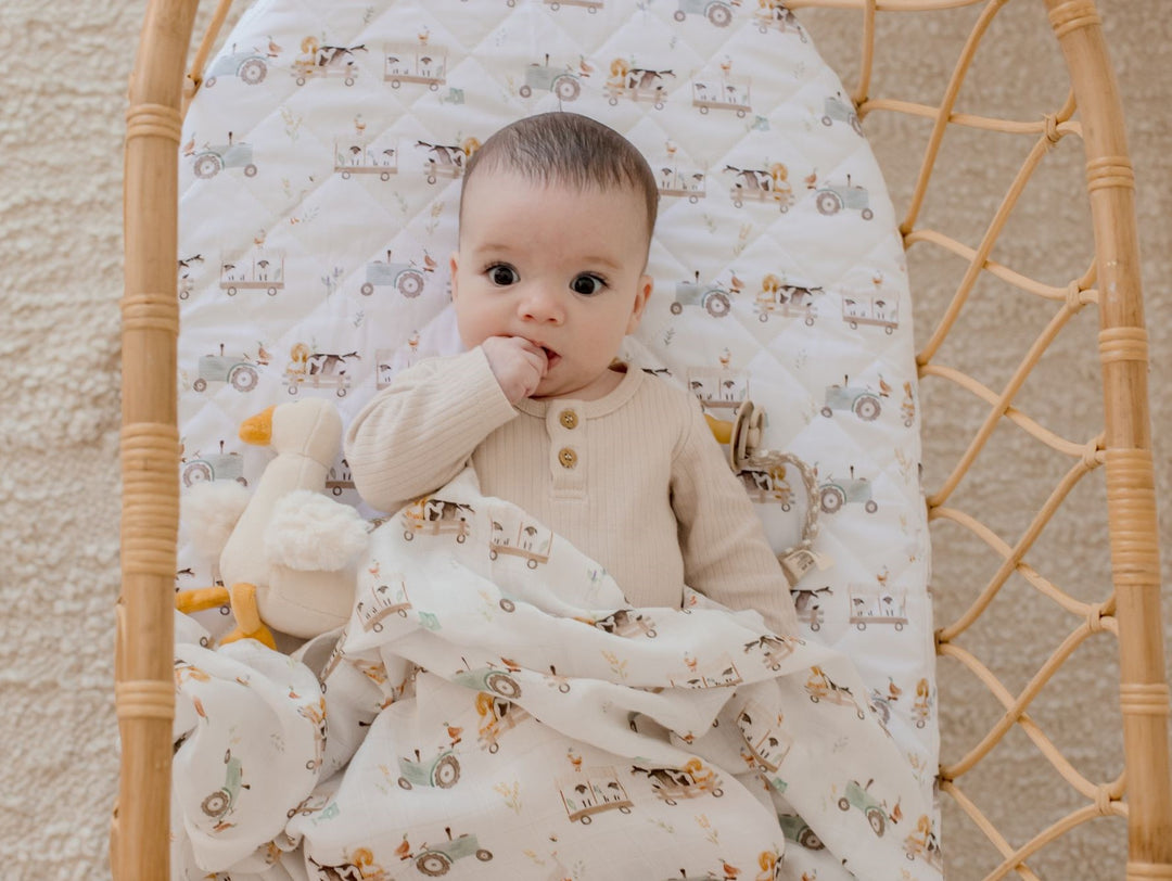 Bambella Waterproof Bassinet Sheet | Oakwood Farm