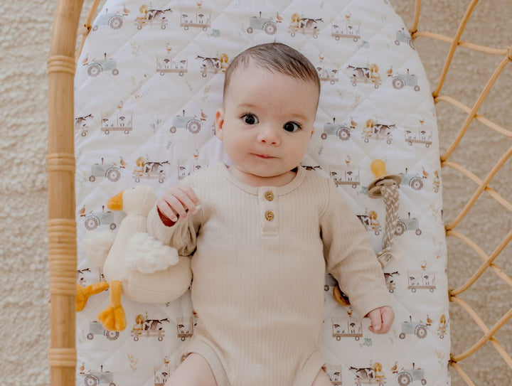 Bambella Waterproof Bassinet Sheet | Oakwood Farm