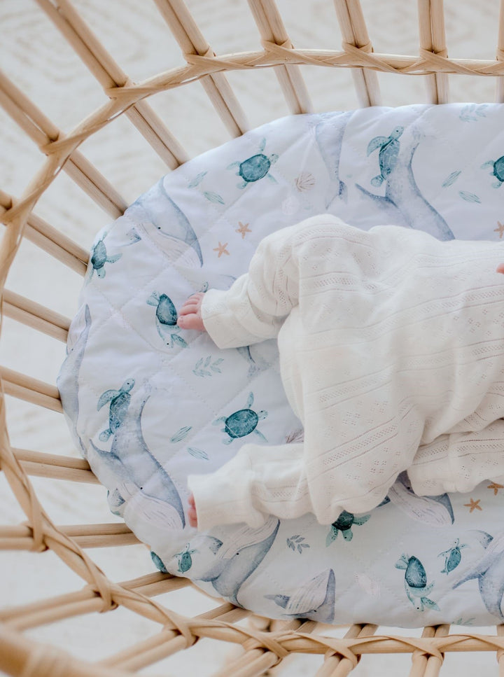 Bambella Waterproof Bassinet Sheet | Turtle Bay
