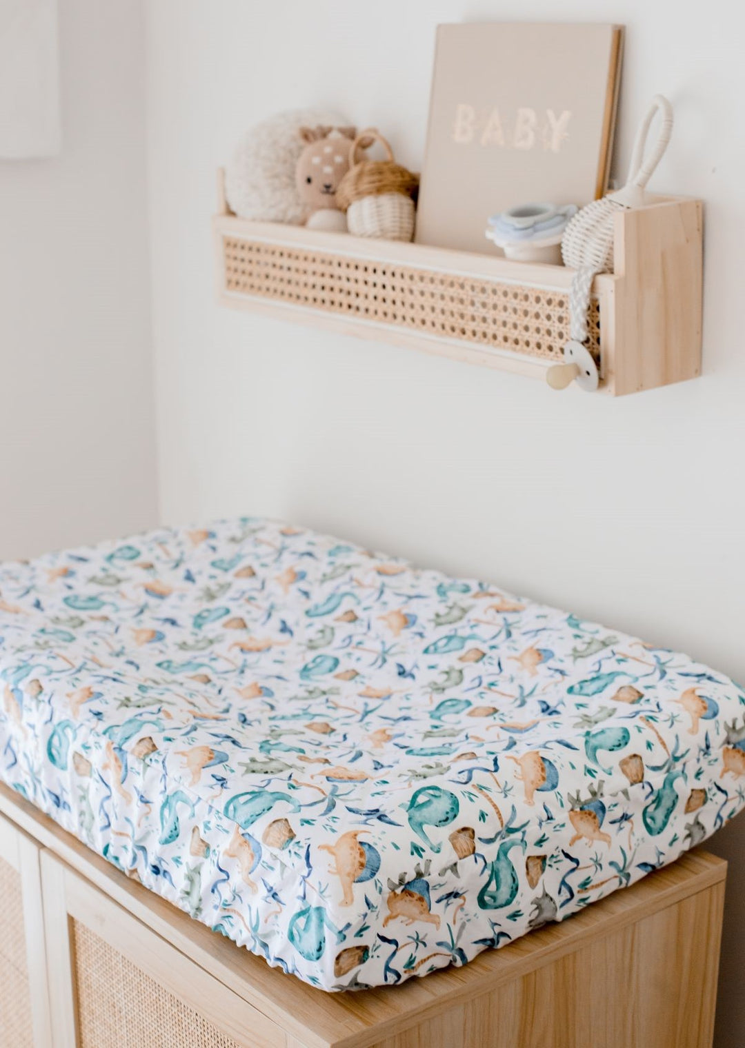 Bambella Waterproof Bassinet Sheet | Wild Dinos