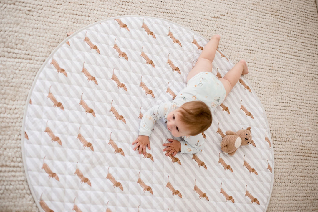Bambella Padded Waterproof Play Mat - Dachshund Days