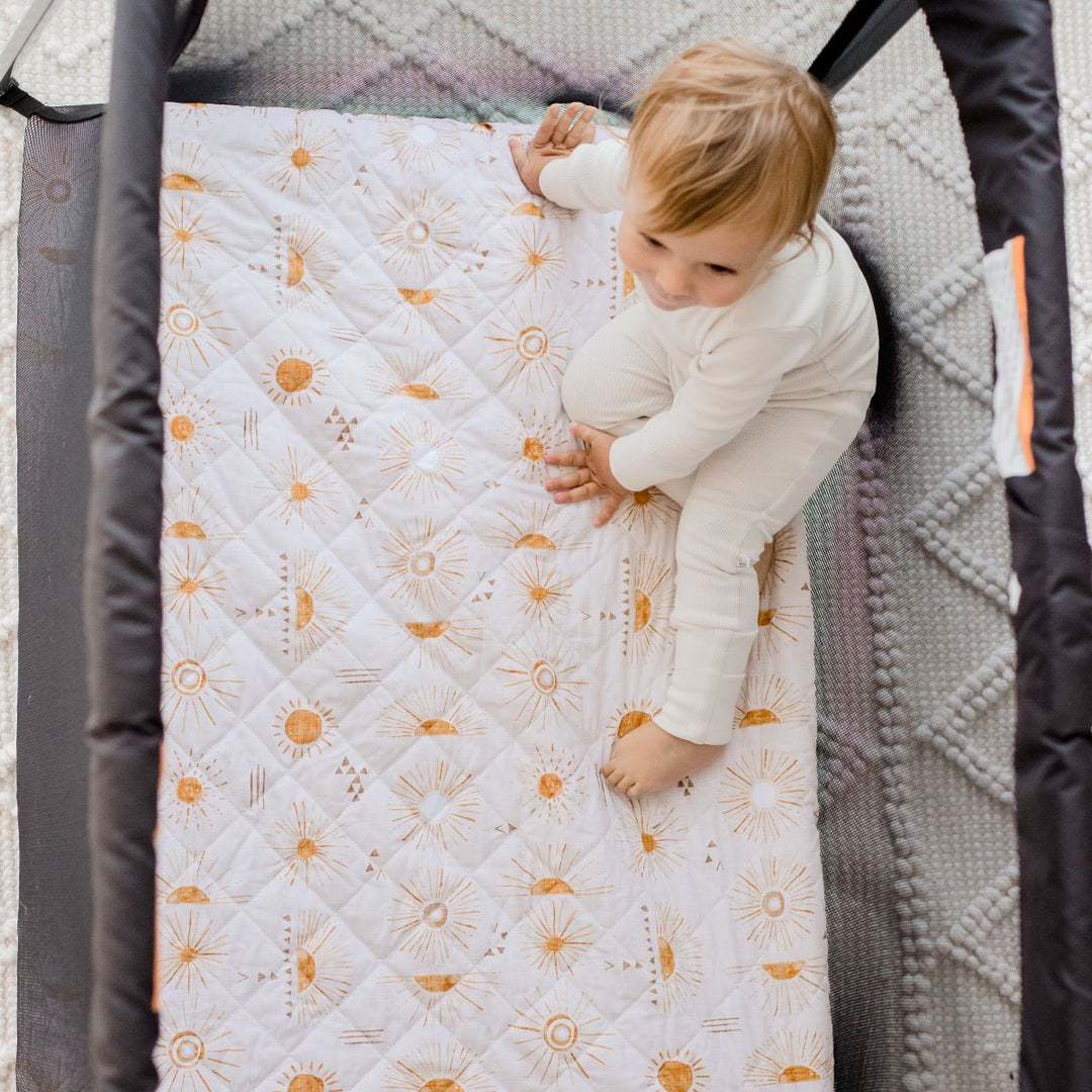 Bambella Waterproof Porta Cot Sheet | Bohemian Sunshine