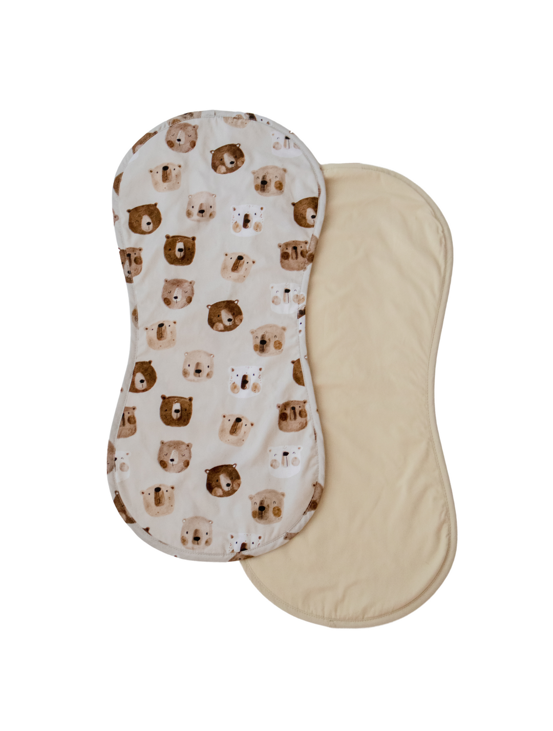 Bambella Burp Cloths 2 Pack | Bear in There & Oat