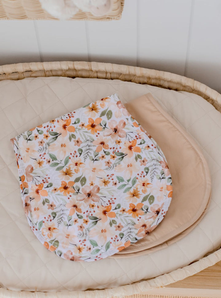 Bambella Burp Cloths 2 Pack | Bloom & Nude