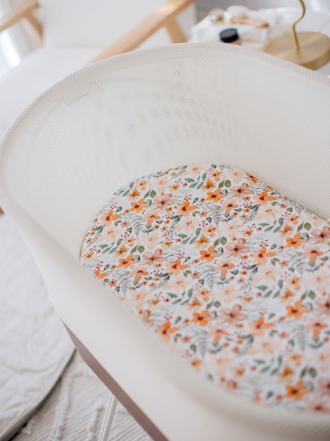 Bambella Waterproof Moses Bassinet Sheet | Bloom