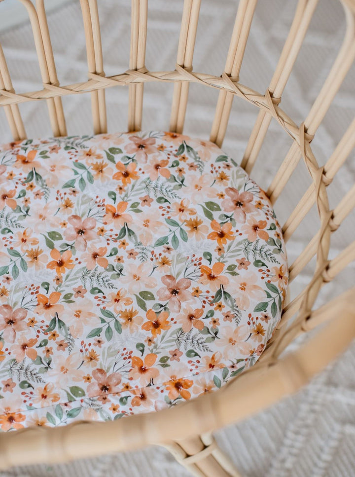 Bambella Waterproof Moses Bassinet Sheet | Bloom