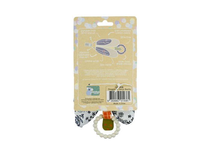 Banjo Beetle Snuggle Pal Crinkle Toy & Teether