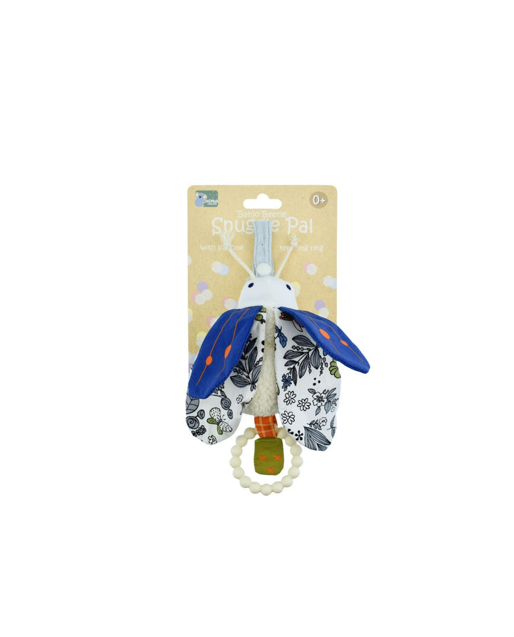 Banjo Beetle Snuggle Pal Crinkle Toy & Teether