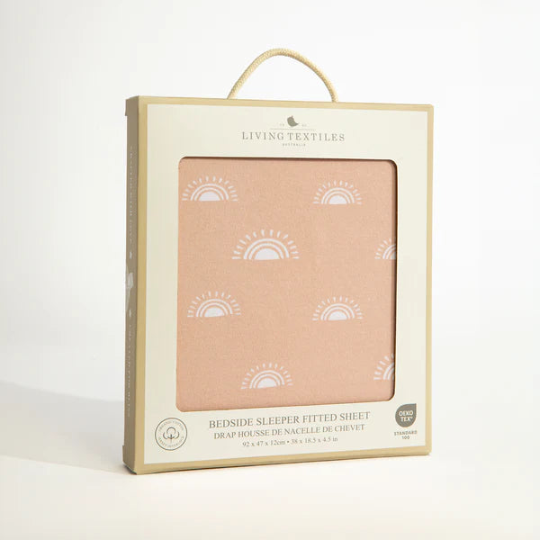 Bedside Bassinet/ Co Sleeper Fitted Sheet - Dusk Rainbow