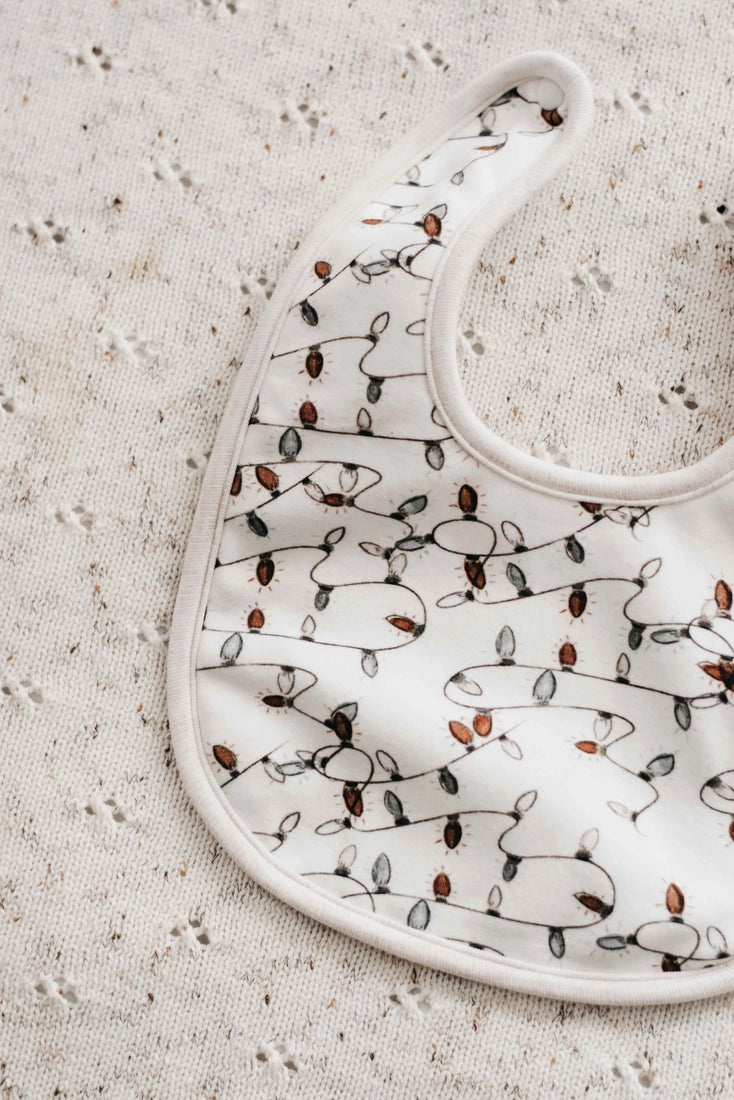 Bencer & Hazelnut Essentials Cotton Jersey Bib - Christmas Lights