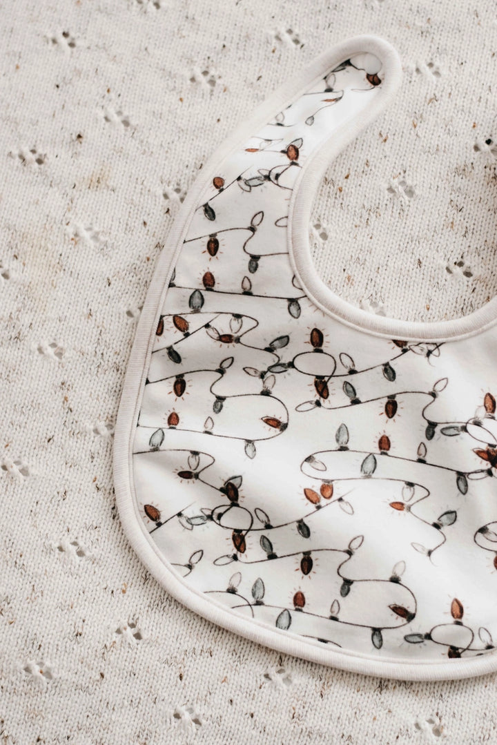 Bencer & Hazelnut Essentials Cotton Jersey Bib - Christmas Lights