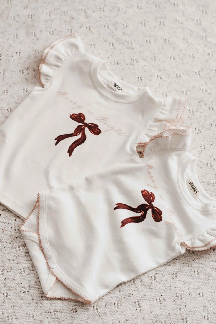 Bencer & Hazelnut Bodysuit/Tee - Merry & Bright