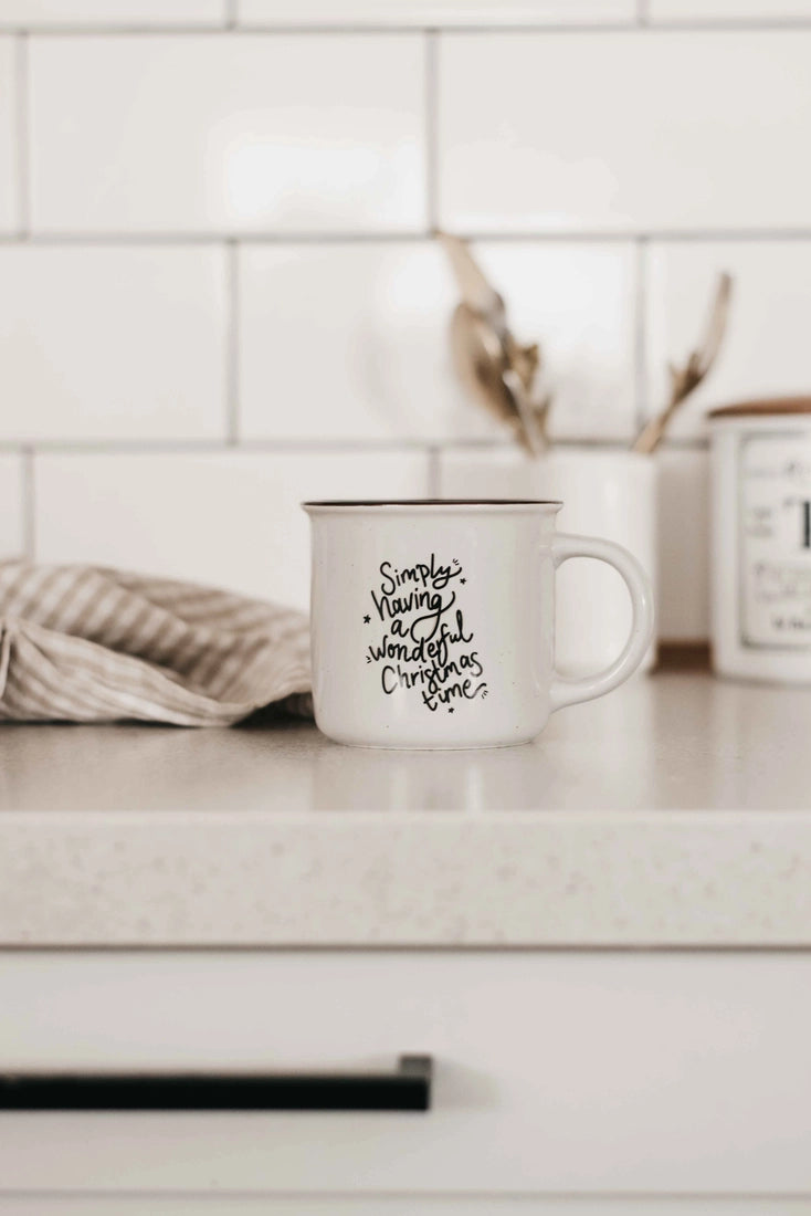 Bencer & Hazelnut Ceramic Mug - Simply having a wonderful Christmas time!