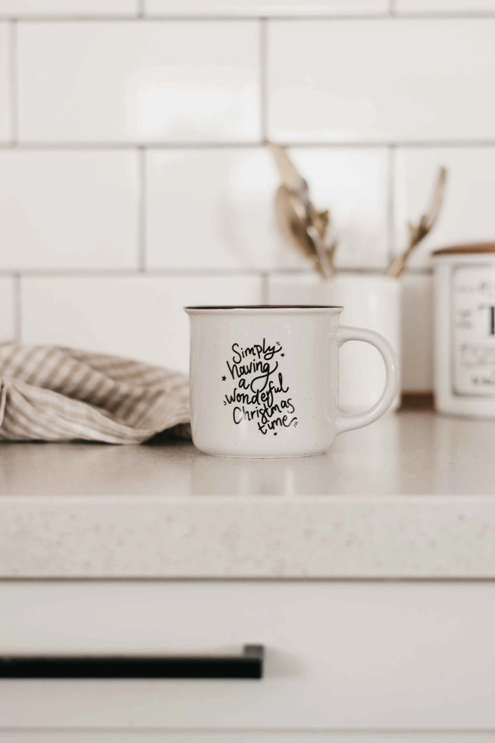 Bencer & Hazelnut Ceramic Mug - Simply having a wonderful Christmas time!