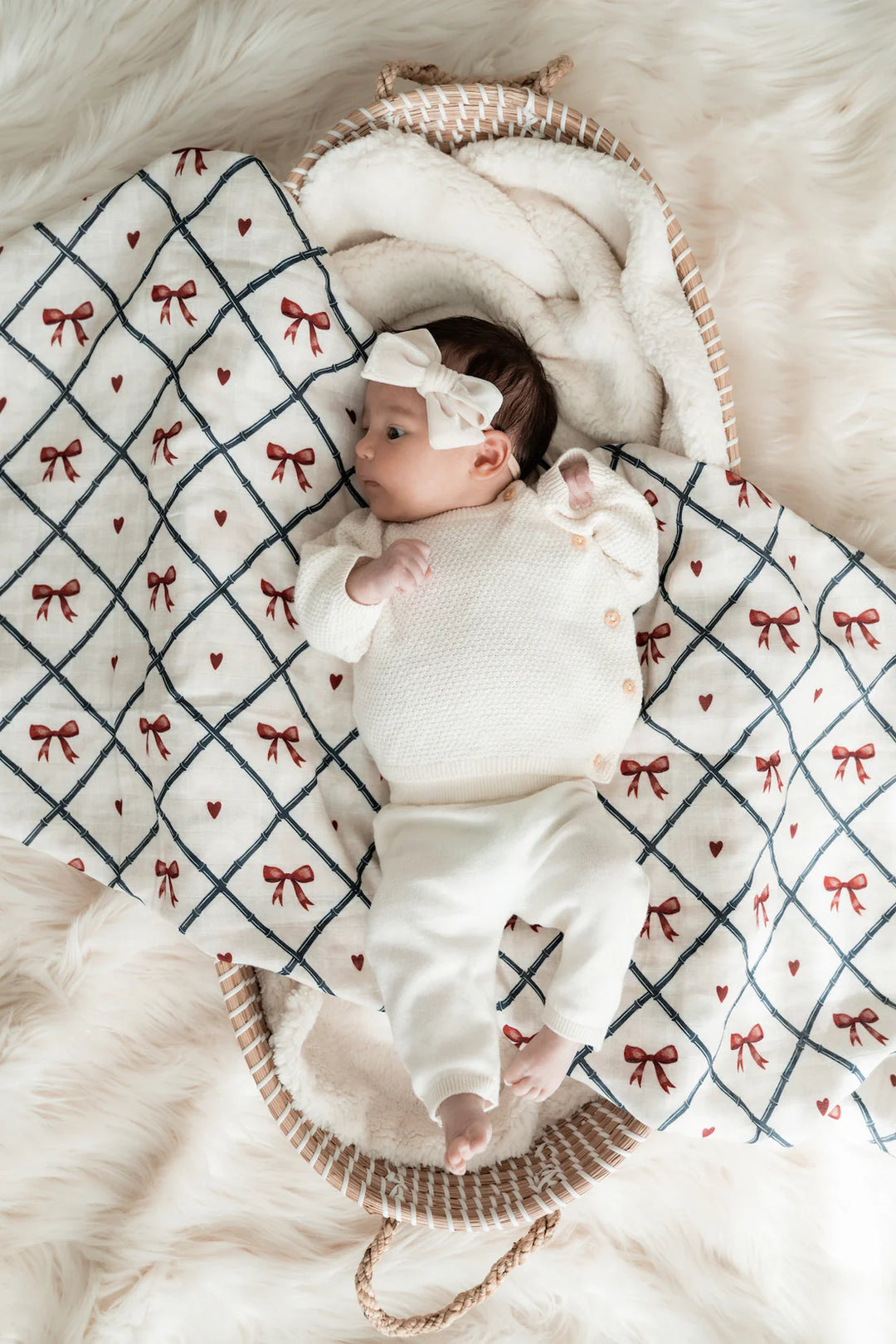 Pop Ya Tot Organic Muslin Swaddle - Bow Peep