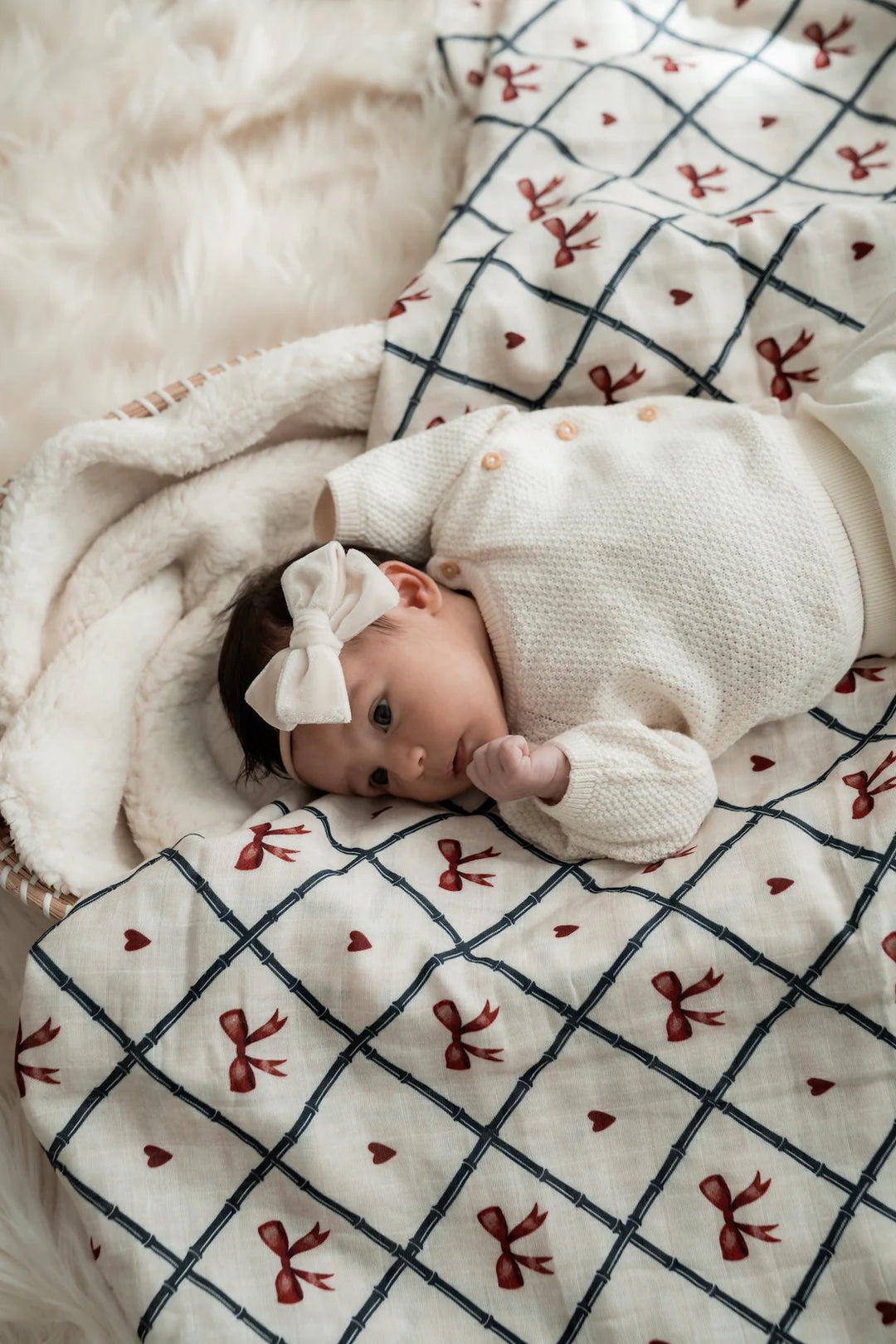 Pop Ya Tot Organic Muslin Swaddle - Bow Peep