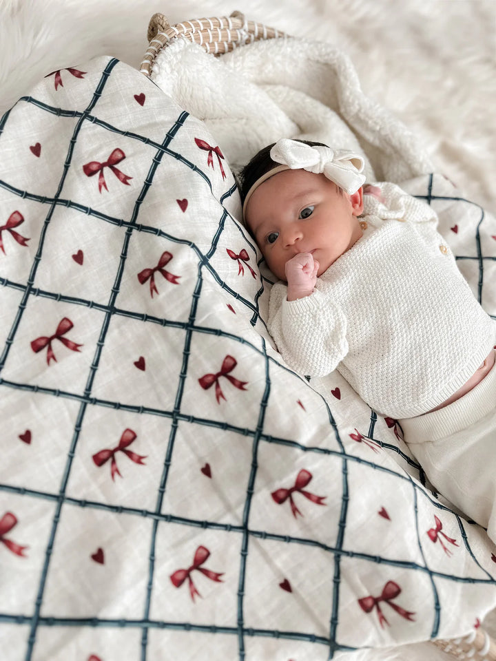 Pop Ya Tot Organic Muslin Swaddle - Bow Peep