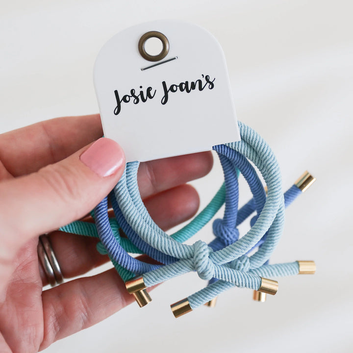 Josie Joan's Hair Tie Essentials Set of 5 | Pastel Blue