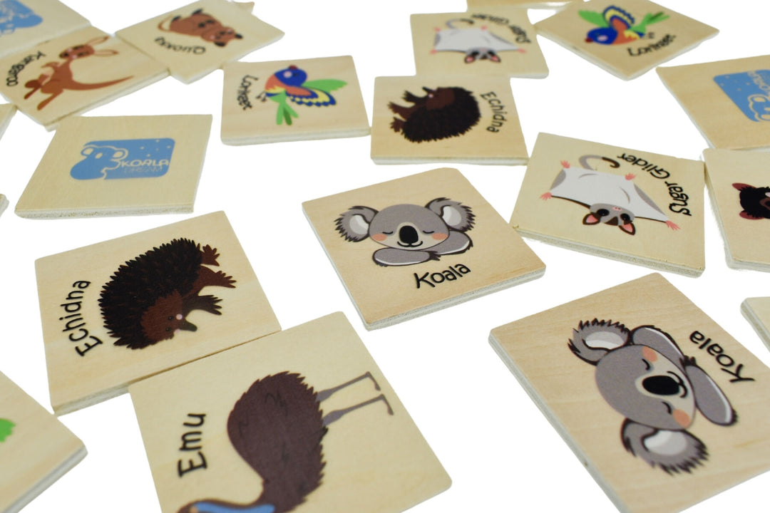 Bush Buddies Australian Animal Wooden Memory Game