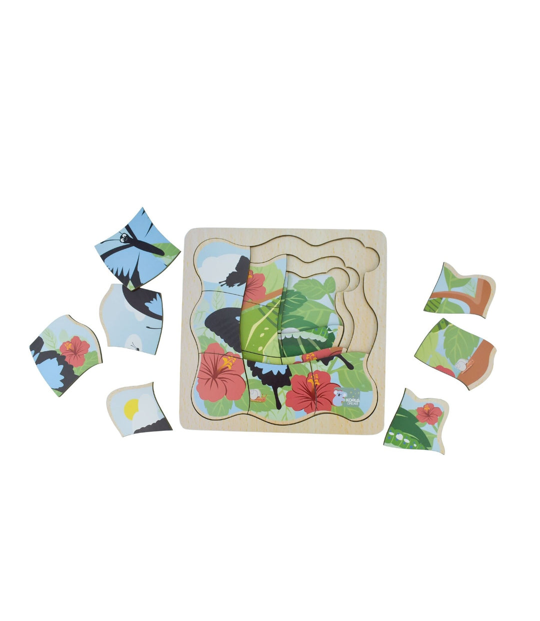 Bush Buddies Life Cycle 4 Layer Puzzle -  Ulysses Butterfly