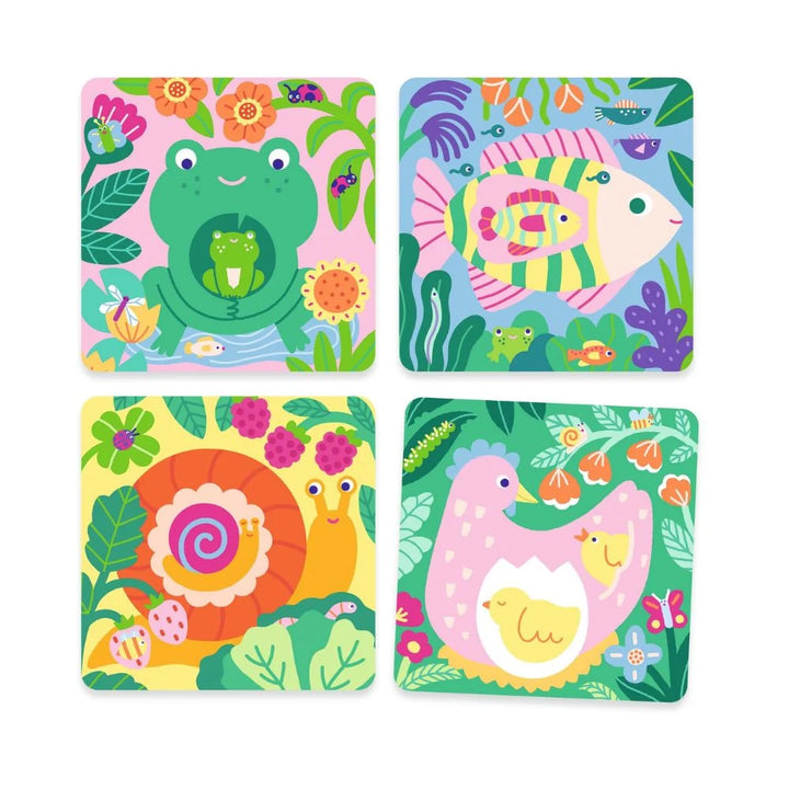 Djeco Magic Colouring Peekaboo! Garden Baby Animals