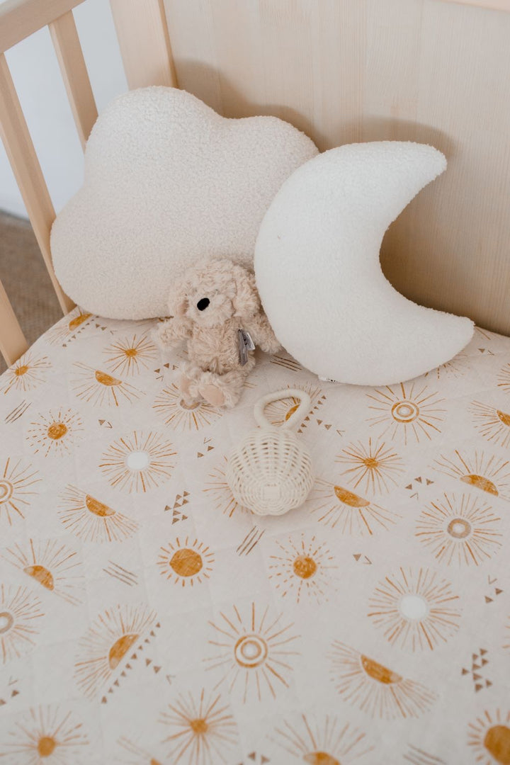 Bambella 2-in-1 Waterproof Cot Sheet & Mattress Protector | Bohemian Sunshine