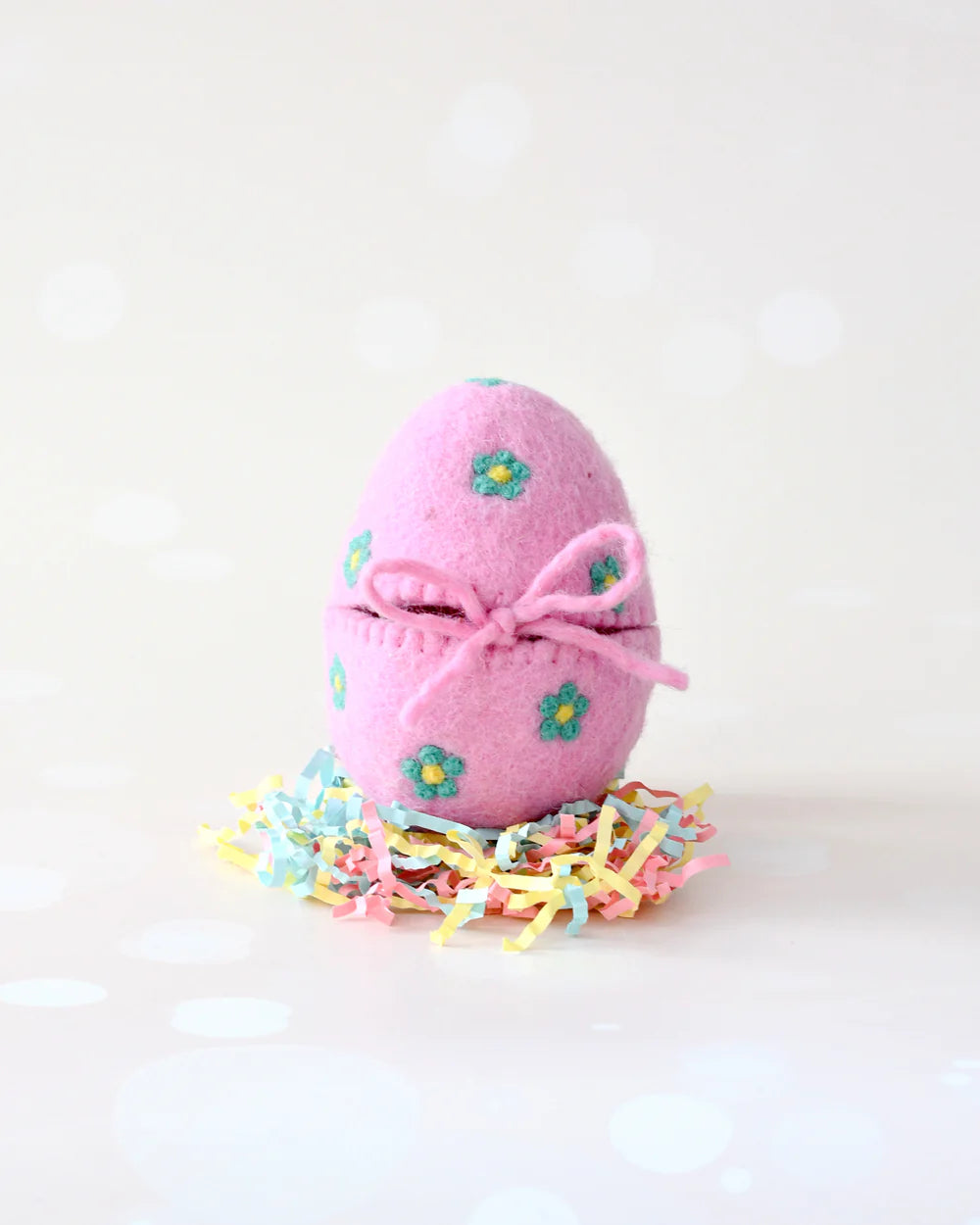 Felt Surprise Egg - with Yellow Duckling Inside